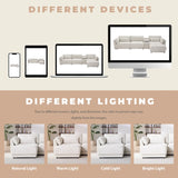 [VIDEO]124'' L-Shaped Sectional Sofa with Multi-Functional Storage Console, Wired&Wireless Charger, Movable Ottoman, Wider&Thicker Cushion, Free Combination for Living Room&Apartment, Chenille