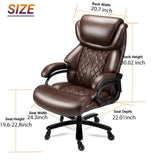 500lbs Big and Tall Office Chair for Heavy People Executive Office Chair with Wide Spring Seat Computer Desk Chair 360 Swivel Home Office Desk Chair