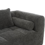 101.2"  Sectional Sofa Full-Compressed Sofa Modular Sofa Couch Free-combined Sofa with Deep Seating  and Two Side Pockets for Living Room, Grey