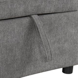 83.5" L-shaped Sofa Couch Convertible Sofa Bed Sectional Sofa with Ample Storage Space, Two Cup Holders and Two USB Ports for Living Room, Beige