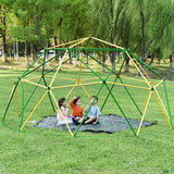 13ft Geometric Dome Climber Play Center, Kids Climbing Dome Tower with Hammock, Rust & UV Resistant Steel Supporting 1000 LBS
