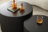 Nesting Table Set of 2, MDF Coffee Table set for Living Room/Leisure Area,Black(Same Sku:W876P252128)