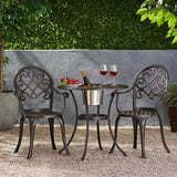 CAMDEN 3PC CAST BISTRO SET W ICE BUCKET