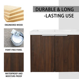 Bathroom Cabinet With Sink,Soft Close Doors,Float Mounting Design,24 Inch For Small Bathroom,24x18-00624CAW(KD-Packing)