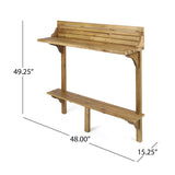 Wood BALCONY BAR TABLE