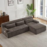 Chenille L-Shape Luxury Sectional Oversized Sofa,Mnimalist Design,Comfy Sleeper Couch for Living Room,Apartment&Reception Spaces,No Assembly Required