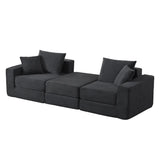Modular Sectional Loveaeat Cloud Sofa, Boneless Couch with Non Slip Base, Cozy Sleeper Sofa for Customizable Living Spaces, Modern Modular Couch with L-Shape Chaise, Deep Seat & No Assembly