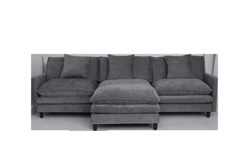108-inch L-shaped modular frame chenille fabric sofa, featuring a versatile design that adapts to any interior space, delivering boundless comfort and contemporary style.