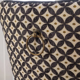 Classic Velvet Dining Chairs,  High-end Tufted Solid Wood Contemporary Velvet Upholstered Dining Chair with Wood Legs Nailhead, SET OF 2,Black and Patterned,SW2201BK