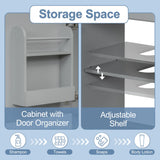 [Video] 18" Bathroom Vanity with Sink, Vanity Cabinet with Door Shelf and Adjustable Shelf, Grey