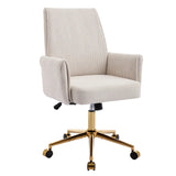 Mid-back liftable office chair, striped fabric, and ergonomically designed, is an excellent choice for working, studying or relaxing. The mid-back design provides a better sitting experience,White