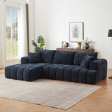 Chenille L-Shape Luxury Sectional Oversized Sofa,Mnimalist Design,Comfy Sleeper Couch for Living Room,Apartment&Reception Spaces,No Assembly Required