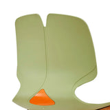 Modern stacking office chair set of 4, green, made of polypropylene, supports 180 kg