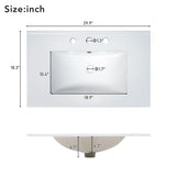 30-Inch  Bathroom Vanity with Ceramic Sink and Ample Storage - The Perfect Choice for Small Bathrooms