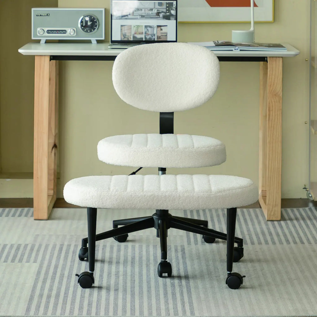 Ergonomic Office Chair – Multi-Position Cross Legged Design for Adults, Swivel Meditation & ADHD Fidget Desk Chair with Back Support & Rolling Base
