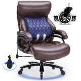 600LBS Large Heavy Duty Office Chair,Big and Tall Office Chair for Heavy People, High Back Executive Desk Chair with Pocket Spring Cushion, Desk Chair with Quiet Rubber Wheel