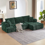 Chenille L-Shape Luxury Sectional Oversized Sofa,Mnimalist Design,Comfy Sleeper Couch for Living Room,Apartment&Reception Spaces,No Assembly Required