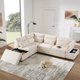 [VIDEO]107'' Sectional Sleeper Sofa Bed with Pull Out Couch, L-shaped with Adjustable Armrest, USB&Type-C Charging, Free Movement Storage Ottoman, Free Combination for Living Room&Apartment, Chenille