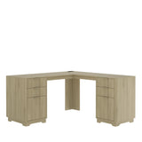 L Shaped Desk,Computer Desk with Drawers,Bookshelf,Modern Corner Desk,Home Office Desk,L-Shaped Study Table Writing Desk,Corner Gaming Computer Desk with Storage