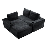 104 Inch Cloud Sectional Couch,Modern Modular Sectional Sofa with Deep Seat,Corduroy Boneless Couches with L-Shape Chaise for Living Room Bedroom,No Assembly Required
