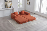 UNITED WE WIN Foldable and compressible sofa, featuring a sturdy metal frame, It allows you to freely create a personalized leisure area. A combination of modern metal and fabric for Small Spaces