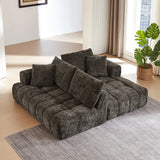 Chenille L-Shape Luxury Sectional Oversized Sofa,Mnimalist Design,Comfy Sleeper Couch for Living Room,Apartment&Reception Spaces,No Assembly Required