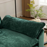 Cloud Sofa Single Seat (Ottoman is not included), Modern Sectional Couch, for Living Room Bedroom and Apartment, Comfy Double Layer Upholstered Seat Cushion, Breathable Chenille Fabric, Green,SW5041GN