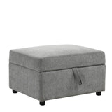84.7" Sectional Sofa Convertible Pull-out Sofa Bed L-shaped Sofa U-shaped Sofa with a Movable Storage Ottoman for Living Room, Gray