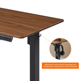 Electric Standing Desk, Adjustable Height Stand up Desk, 24x48 Inches Sit Stand Home Office Desk, Frame/Mahogany Top,Dark Walnut