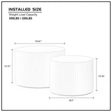 Nesting Table Set of 2, MDF Coffee Table set for Living Room/Leisure Area,Black(Same Sku:W876P252128)