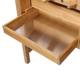 Solid Wood Jewelry Workbench - Wooden Craft Station with Practical Storage Drawers for Jewelry Making
