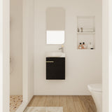 Soft Close Doors Bathroom Vanity With Sink,16 Inch  For Small Bathroom