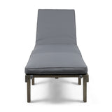 ARIANA KD WOOD CHAISE LOUNGE W/ CUSHION
