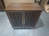 Sideboard Buffet Cabinet with Storage,  Farmhouse Buffet Cabinet with Louvered Doors, Wood Coffee Bar Storage Cabinet for Kitchen, Dining Room, Living Room, Entryway, Walnut,31.5" W