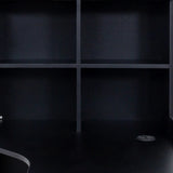 L-Shaped Corner Computer Desk  for Home Office or Study desk, Study Modern Style Table with Drawers, Bookshelf & Hutch, 2-in-1 L-Shaped Design, Large Working Space,black