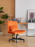 Modern Linen Blue Criss Cross Office Chair - Product Details