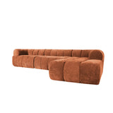 122" Modern L-Shaped Sectional Sofa with High-Density Fully Compressed Sponge and Chaise Lounge, 2-Piece Set, Fully Assembled Right Hand Facing, Perfect for Living Room, Lounge