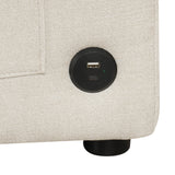 83.5" L-shaped Sofa Couch Convertible Sofa Bed Sectional Sofa with Ample Storage Space, Two Cup Holders and Two USB Ports for Living Room, Beige
