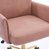 Mid-back liftable office chair, striped fabric, and ergonomically designed, is an excellent choice for working, studying or relaxing. The mid-back design provides a better sitting experience.Pink