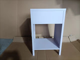 Modern  Nightstand with Drawer and Open Shelf,Scalloped Edge Bedside Table for Bedroom, Cute Minimalist Side Table for Kids Room or Girls' Room,Light Purple