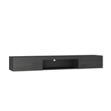 Floating TV Stand Wall Mounted with 16 Color LEDs,63" Modern TV Stand, Floating TV Cabinet Entertainment Center for 55 60 65 Inch TV,Black