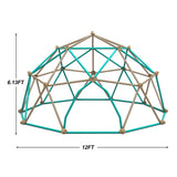 12ft Geometric Dome Climber Play Center, Kids Climbing Dome Tower, Rust & UV Resistant Steel Supporting 1000 LBS