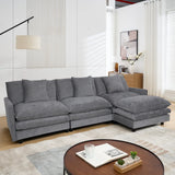 108-inch L-shaped modular frame chenille fabric sofa, featuring a versatile design that adapts to any interior space, delivering boundless comfort and contemporary style.