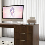 L Shaped Desk,Computer Desk with Drawers,Bookshelf,Modern Corner Desk,Home Office Desk,L-Shaped Study Table Writing Desk,Corner Gaming Computer Desk with Storage
