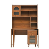 Computer Desk with 90 Degree Rotating Desktop, 43x70 Inch Office Desk with Storage Drawer and Cabinets, Gaming Desk with Shelves, Writing Desk for Study, Work Desk for Home (Old SKU:N733P279101D)