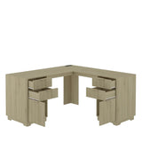L Shaped Desk,Computer Desk with Drawers,Bookshelf,Modern Corner Desk,Home Office Desk,L-Shaped Study Table Writing Desk,Corner Gaming Computer Desk with Storage