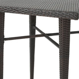 32" SQUARE WICKER BAR TABLE