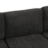 108.6" U-shaped Sectional Sofa Pull out Sofa Bed with Two USB Ports, Two Power Sockets, Three Back Pillows and a Storage Chaise for Living Room, Black