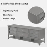 TV Stand for TVs up to 60'', Entertainment Center with Multifunctional Storage Space, TV Cabinet with Modern Design, Media Console for Living Room, Bedroom