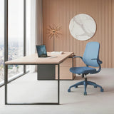 Ergonomic Color Office Chair 500lb (About 226.8kg), Home Office, Mesh Back, Integrated Molded Foam, Comfortable Sitting, Flipping Armrest, Fireproof, Rotating, Lifting Multifunctional Chair (Blue)